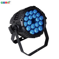 Projecteur LED professionnel DMX512 IP65 18x12W RGBWA+UV 6-en-1 étanche en alliage d'aluminium 10 canaux pour extérieur