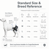 Attelle de soutien de hanche pour chien de qualité médicale, en polyester, pour dysplasie de la hanche, arthrite, soulagement de la douleur, équipement orthopédique professionnel de rééducation