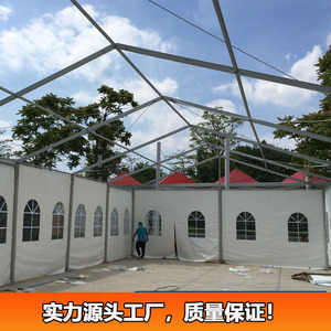 Tente de mariage en alliage d'aluminium avec toit en PVC à pignon, construction modulaire, abri de stockage extérieur quatre saisons - Product Image 2