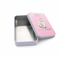 Boîte à souvenirs en fer blanc pastel avec couvercle amovible pour coffrets cadeaux, biscuits, bonbons, impression personnalisée, OEM, ODM, vente en gros, emballage en vrac
