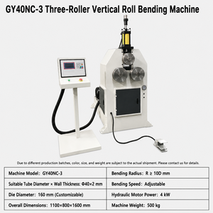 3 <b>Roller</b> Pipe Rolling Machine with Quick Die Change System for Multiple Profile Section Bending - Product Image 2