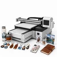 Impresora UV de Inyección de Tinta de Cama Plana, Tamaño A1, Semiautomática, Multifuncional, de Alta Velocidad, Resolución de 1200x1200dpi, para Bolígrafos, Botellas y Teléfonos
