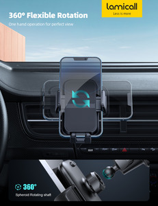 Lamicall stcv01 Xe Người Giữ Điện Thoại Với 4 Khóa Bảo Vệ 360 Xoay Cho 4.7 Để 6.8 Inch Điện Thoại - Product Image 5