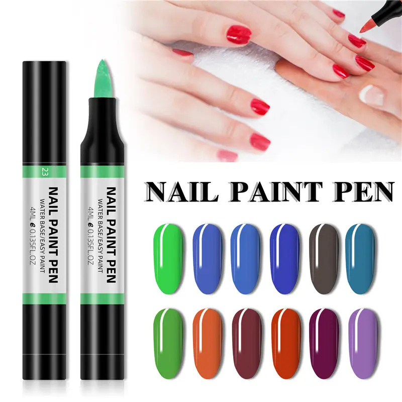 new 24 color 3D Drawing Nail Painting Pen Manicure Diy Waterproof Nail Art Polish Paint Graffiti Pen