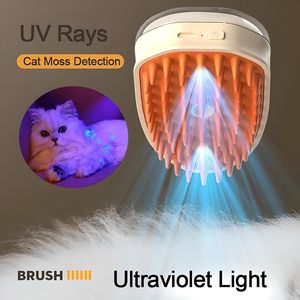 Herramienta de Aseo para Perros y Gatos 3 en 1 con Vapor, Masaje Vibratorio y Eliminación de Pelo Muerto, Cepillo de Vapor para Mascotas con Luces LED - Product Image 4