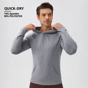 YLS nuova felpa da palestra Casual abbigliamento sportivo da uomo in poliestere Spandex veloce e asciutto per il Fitness che corre per fare Jogging da allenamento con tasca - Product Image 4