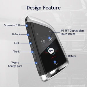 2023โรงงานขายส่งที่มีคุณภาพสูงสีดำสากลสมาร์ทที่สำคัญระบบเตือนภัยรถติดตั้งง่ายสมาร์ทคีย์จอแอลซีดีรถ - Product Image 3