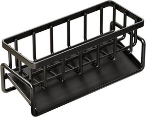 Organizador de Platos para Fregadero de Cocina, Moderno, Negro, Sostenible, de Acero al Carbono Inoxidable, con Soporte para Cepillos de Alta Calidad - Product Image 4