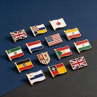 Badge drapeau en métal, logo personnalisé, épinglette en émail souple, badge drapeau national personnalisé en métal pour cadeau souvenir