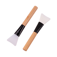 Lohas – brosse pour masque facial, outils de bricolage à domicile, applicateur de brosse de maquillage en Silicone avec manche en bois