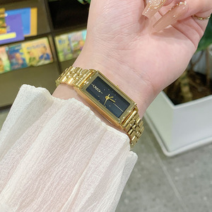 Reloj de Pulsera de Acero Rectangular Elegante de Alta Gama, Reloj de Cuarzo Minimalista Retro Único para Mujer - Product Image 2