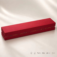 Boîte à bijoux de luxe en brocart avec doublure en velours, fermeture à pression, OEM ODM, certifiée FSC BRC FDA, pour colliers, MOQ500
