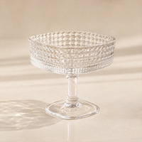180ml glazen dessertbekers, geschikt voor meerdere glazen, rode wijn, ijs, pudding, fruitbord