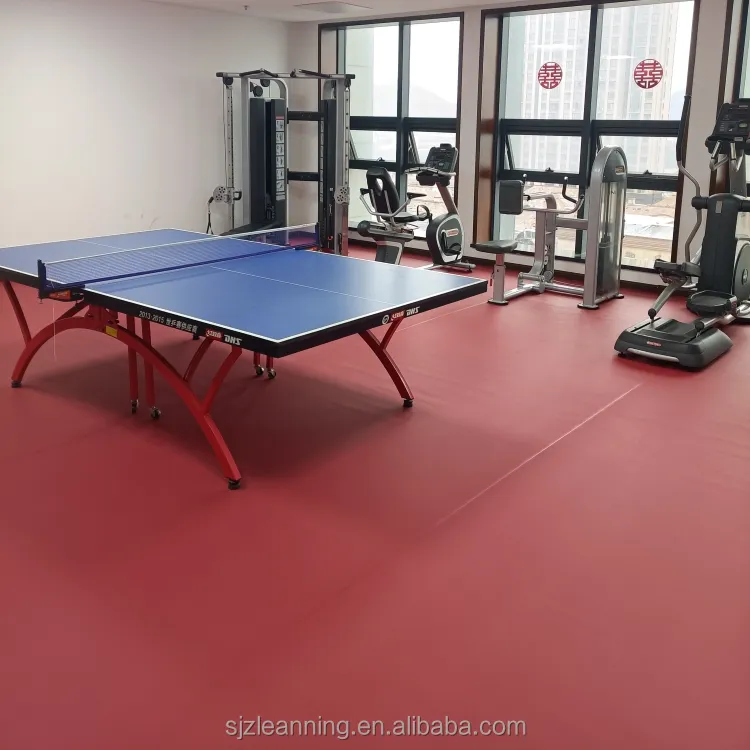 ittf ping-pong pvc sport floor table tennis court brand new pvc flooring in China with high quality
