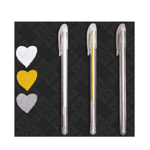 Bolígrafo metálico de arte resaltador de color dorado, <span class=keywords><strong>cartulina</strong></span> negra, bolígrafo de ganchillo blanco - Product Image 6