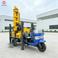 Foreuse rotative portable de 200 m pour puits d'eau avec boîte de vitesses, moteur 22 CV, machine de forage à vitesse variable