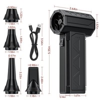 Souffleur d'air portable haute vitesse avec moteur sans balais, batterie 4000 mAh, pour le nettoyage extérieur – Ventilateur turbo OEM disponible