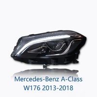 Convient aux modèles 13-18 pour Mercedes-Benz Classe A (W176) - Ensemble de phares pour modification de lentille LED pour feux diurnes A180