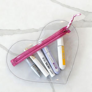 Sac de maquillage portable en PVC transparent avec fermeture éclair, personnalisé, en gros, pour filles, sac de toilette de voyage, sac cosmétique - Product Image 2