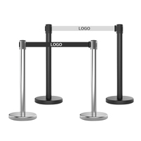 Barrière de contrôle de foule rétractable personnalisable en acier inoxydable doré, idéale pour les files d'attente d'aéroports et de banques - Offre Spéciale