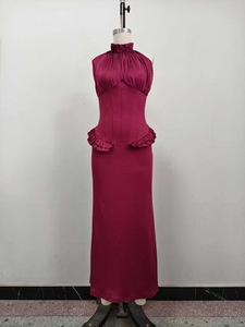 <span class=keywords><strong>Robe</strong></span> <span class=keywords><strong>de</strong></span> soirée longue sirène à col halter et volants pour femme Sehe Fashion - Product Image 5