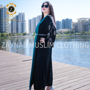 Zainab <span class=keywords><strong>Zanzea</strong></span> ชุดมุสลิมชีฟอง Abaya ชุดแต่งงานมุสลิม Abaya ผู้หญิงมุสลิมชุดดูไบอิสลามผ้าไหมซาอุดีอาระเบีย Abaya - Product Image 5