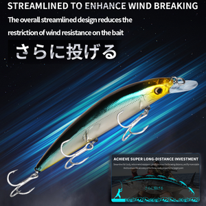 BEARKING <span class=keywords><strong>Tide</strong></span> <span class=keywords><strong>Minnow</strong></span> Slim 12.8cm 14.8g Jerkbait Jerk Bait - Product Image 5