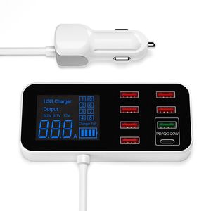 USB 8-พอร์ต8A อัจฉริยะชาร์จได้หลายพอร์ต40W สำหรับใช้ในรถยนต์ประเภทชาร์จเร็วแบบ QC3.0สำหรับโทรศัพท์มือถือ - Product Image 3