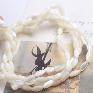 Perles de coquillages blancs naturels, accessoires, pierres naturelles en vrac, pour bricolage, vente en gros, 4 à 9mm, 50 unités - Product Image 3
