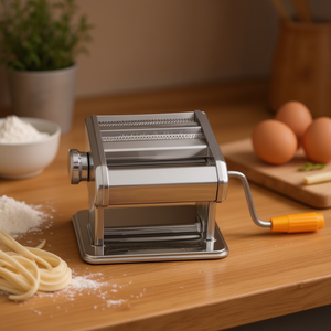 Máquina para Hacer Fideos de Acero Inoxidable de Doble Cuchilla, Modelo Manual con Manivela D0100HAJ32U - Product Image 2