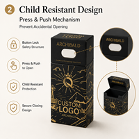 Boîtes à cigarettes vierges personnalisées, emballage pour cônes pré-roulés, boîte à cigarettes magnétique, boîte de 5 paquets, boîte à rouleaux, résistante aux enfants, marque OEM