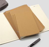 Cahiers d'exercices à reliure agrafée avec couverture en papier kraft brun A4 A5 B5, couverture vierge personnalisée, cahiers scolaires