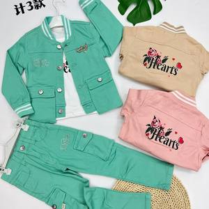 10.5 dollari modello YQ275 età 2-5 anni grandi <span class=keywords><strong>Jeans</strong></span> per bambini Para Mujer per bambine <span class=keywords><strong>Jeans</strong></span> <span class=keywords><strong>pantaloni</strong></span> due pezzi con colore blu - Product Image 5