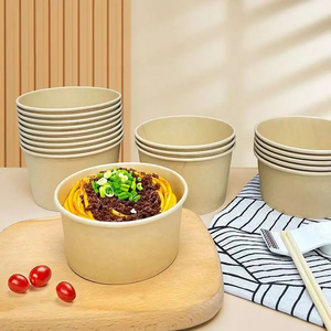 High Quality Disposable Customized Eco Friendly Food Packaging Soup <b>Paper</b> <b>Bowls</b> and Lids for Party Use and Hot Drinks - Product Image 3