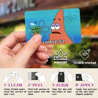 Autocollant personnalisé pour carte de crédit, protection intégrale amovible pour carte de débit, design personnalisé, vente en gros