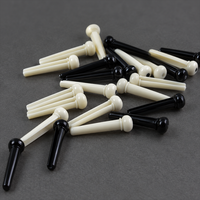 Peg Tuning Gitar Akustik ABS Grosir - Pin Tuning Putih/Hitam, Tailpiece, Sadel, Penahan Senar, Pin Bridge untuk Gitar Akustik