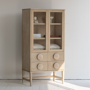 Mobili in Legno Massello Stile <span class=keywords><strong>Vintage</strong></span> Farmhouse, Vetrine Moderne in Quercia per Soggiorno, Sala da Pranzo e Uso Alberghiero - Product Image 1