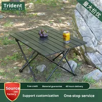 Table pliante d'angle portable et compacte pour l'extérieur, style camping, avec un design raffiné, mobilier d'extérieur en gros