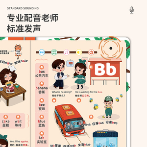 Livres Audio pour enfant, alphabet <span class=keywords><strong>des</strong></span> merveilleux, 7 pages par lot, jouet éducatif, apprentissage précoce - Product Image 2