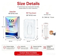 Özelleştirilmiş 3ml/5ml/10ml Şişe/Kutu Ambalajı Vinil Tepsi Yağa Dayanıklı Sağlam 1/2/10/3'lü Paket Çeşitli Boyutlardaki Şişeleri Destekler