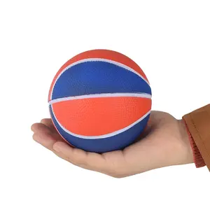 Mini basketbol topu stres topu kauçuk toplar spor oyuncak toptan PU köpük çocuklar için özelleştirilmiş kabul özel Logo 10cm Junye