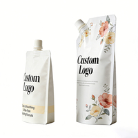 Pochette souple personnalisée avec bec verseur pour liquides, 50 ml, 100 ml, pour shampoing, avec buse