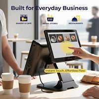 POS-терминал Longfly для розничной торговли и ресторанов, кассовый аппарат для малого бизнеса, Windows 11 Pro, Intel N97, 15.6/11.6 дюймов, двойной экран