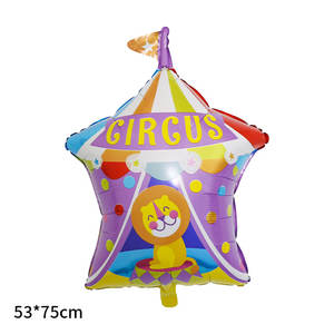 <span class=keywords><strong>Feliz</strong></span> <span class=keywords><strong>cumpleaños</strong></span> globos de circo León Zoo payaso fiesta globos de papel de aluminio Día DE LOS NIÑOS Zoo fiesta decoración niños suministros juguete - Product Image 3