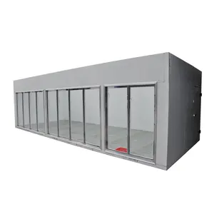 Walk In Cooler Met Luchtkoeling 12 Sets Glazen Deur Scharnierende Deur Copeland Condenserende Eenheid