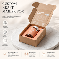 Boîte d'expédition ondulée GoTop en couleur avec gaufrage, fermeture magnétique pour flacons de compléments alimentaires, insert découpé sur mesure, écologique