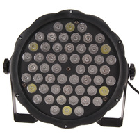 Projecteur de scène LED Par 64 plat DMX RGBW 54x3W à vente chaude, éclairage de scène, projecteur de scène Par, focalisation, émission de couleur UV, puissance 3W