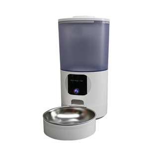 WiFi Automatic Pet <b>Feeder</b> 6L Capacity With Camera Remote Timer Smart <b>Cat</b> <b>Feeder</b> White Rounded Modern Style - Product Image 1