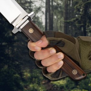 Couteau de survie samouraï personnalisable en acier inoxydable, lame non réglable, thème dragon, manche en bois, chasse, bricolage, usage industriel, OEM - Product Image 4