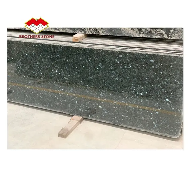 Natural Emerald pearl green granite price per square foot small slab for kitchen countertop granite price